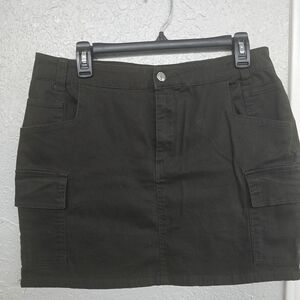 Olive Green Midi Skirt